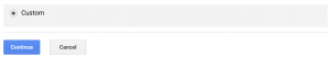 goal set up custom option 
