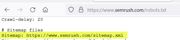 sitemap in robots.txt