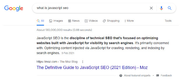 What is javascript seo